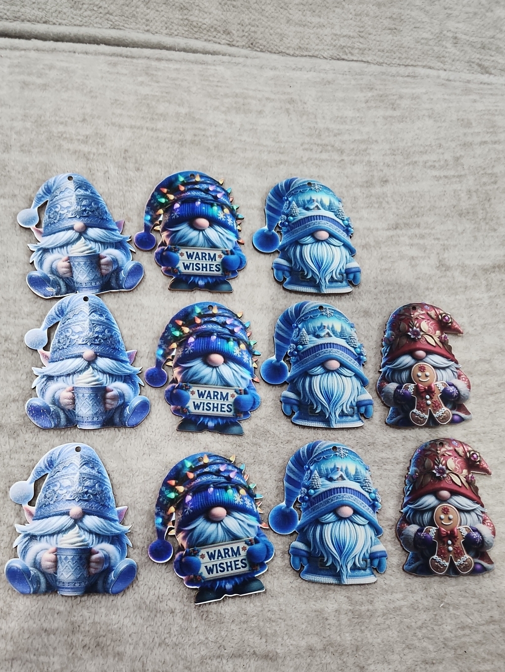 NWT 11 Piece Gnome Christmas Ornaments